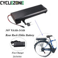 36V Replacement E - Bike Battery – 9Ah/10Ah Urban Rear Rack Pack for 250W Motors - All Service