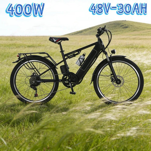 400W 48V Adult Electric Bike – 26" Aluminum Frame, 30Ah Lithium Battery, 60km+ Range, Spoke or Blade Wheel - All Service