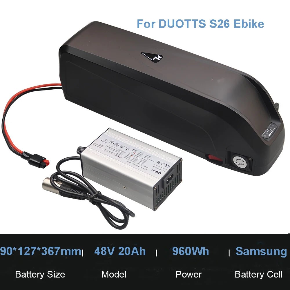 48V E - Bike Replacement Battery – 15Ah/17.5Ah/20Ah for DUOTTS C29, F26 & S26 - All Service