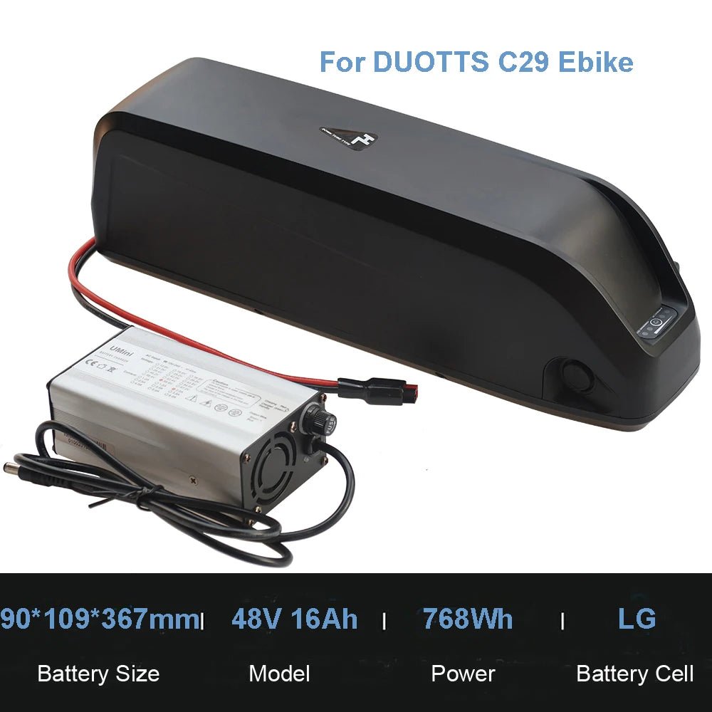 48V E - Bike Replacement Battery – 15Ah/17.5Ah/20Ah for DUOTTS C29, F26 & S26 - All Service