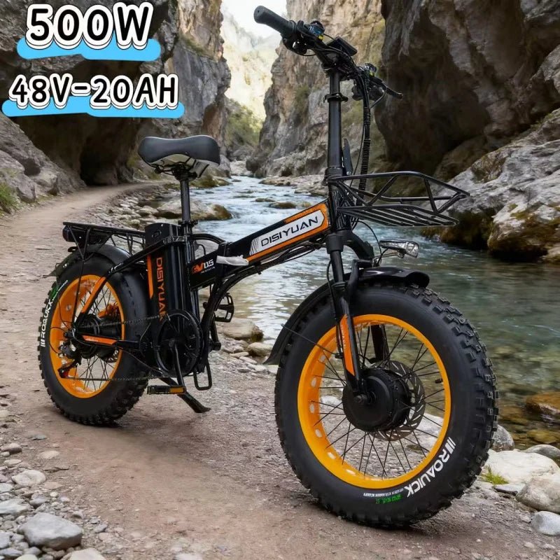 500W 48V Electric Folding E - Bike – Long Range City & Campus Commuter Bicycle - All Service