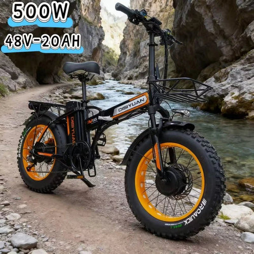 500W 48V Electric Folding E - Bike – Long Range City & Campus Commuter Bicycle - All Service