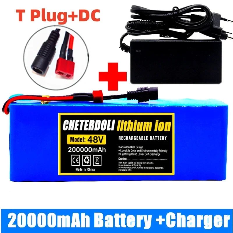 Aleaivy 48V 20Ah E - Bike Battery Pack – 13S3P 18650 Li - Ion for 1000W Bafang Conversion Kits + Charger - All Service