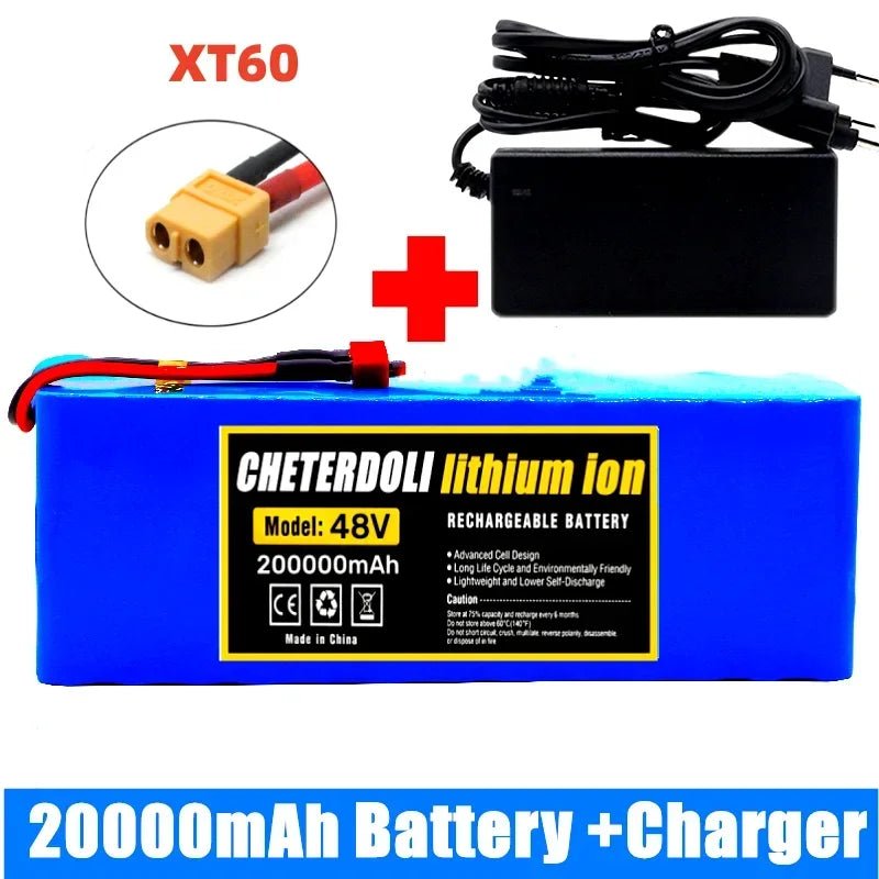 Aleaivy 48V 20Ah E - Bike Battery Pack – 13S3P 18650 Li - Ion for 1000W Bafang Conversion Kits + Charger - All Service