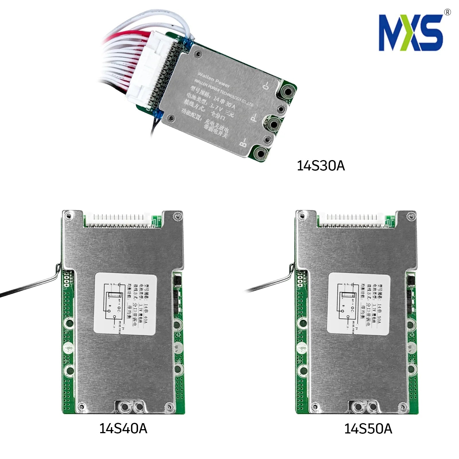 E - Bike & Scooter Battery BMS Protection Board – 36V/48V/52V 10S/13S/14S with 25A to 50A Options - All Service