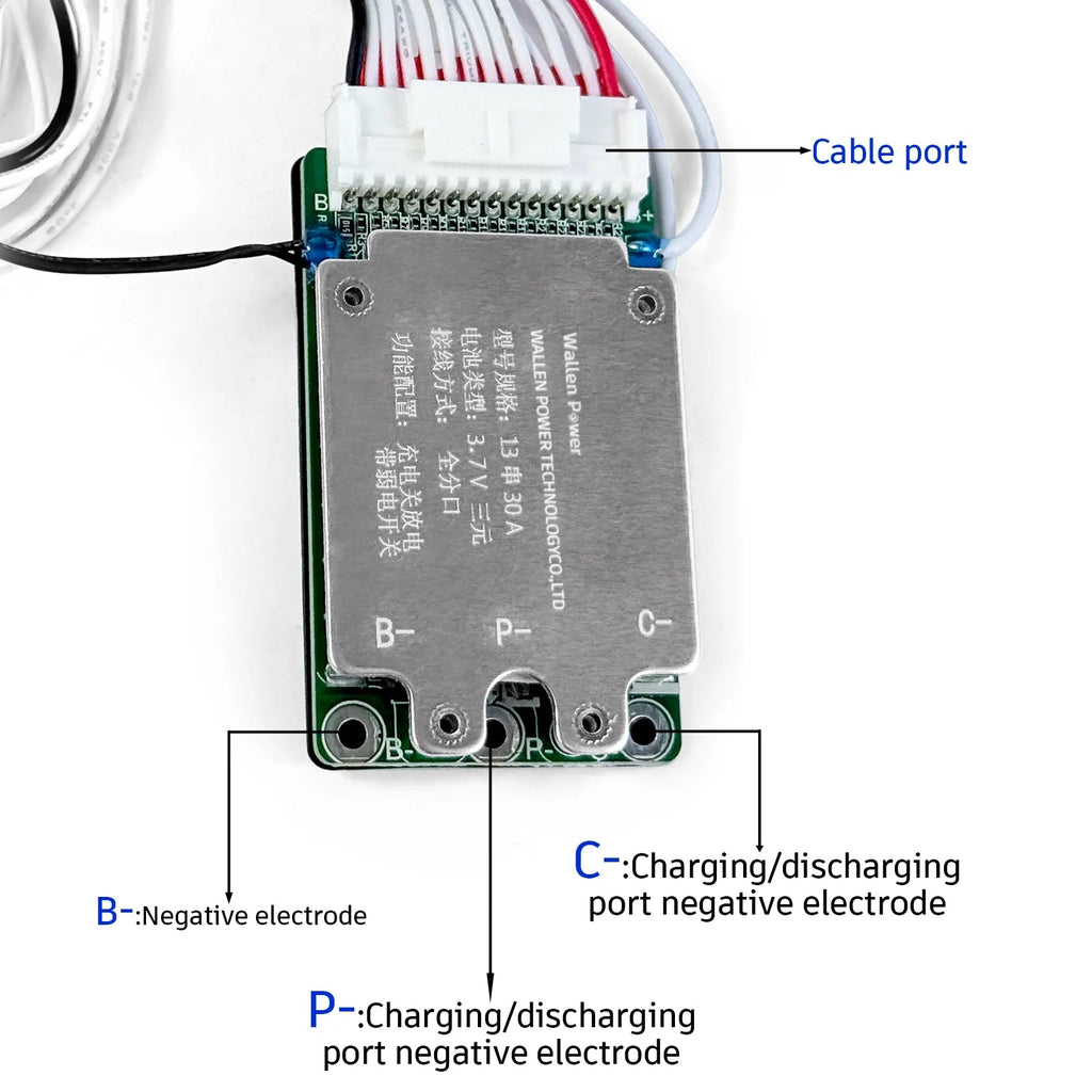 E - Bike & Scooter Battery BMS Protection Board – 36V/48V/52V 10S/13S/14S with 25A to 50A Options - All Service