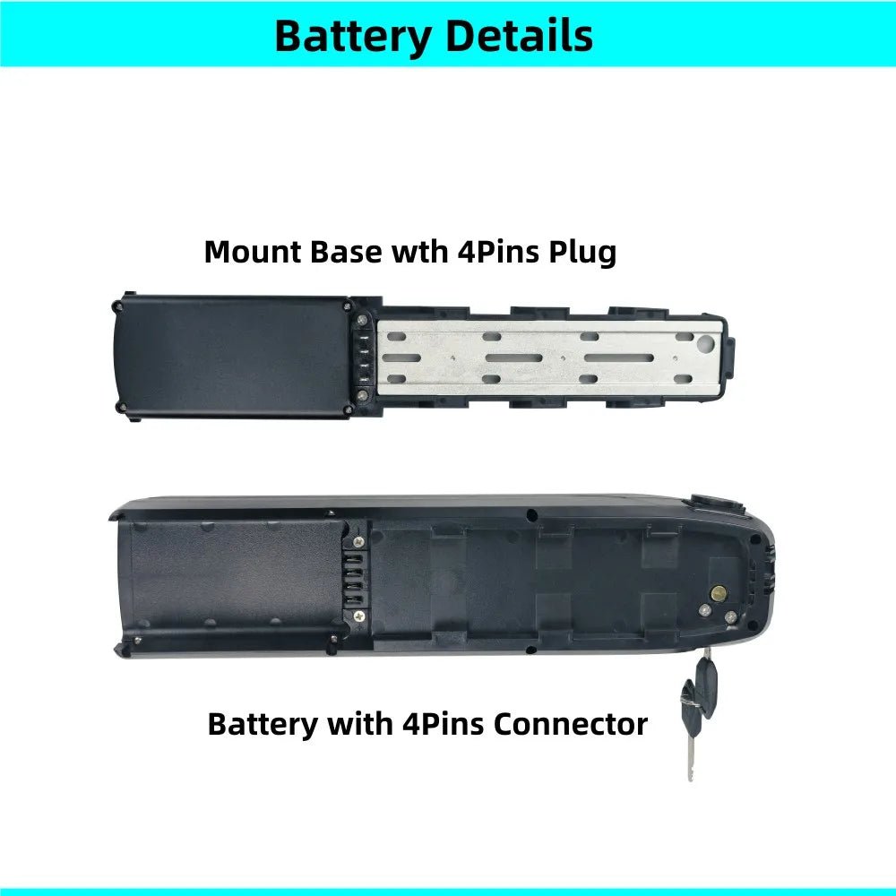 Finbike EB3 26" Replacement E - Bike Battery – 36V/48V Li - Ion, Multiple Capacity Options - All Service