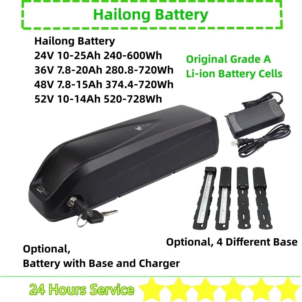 Hailong E - Bike Battery 36V/48V – Compatible with Eleglide M1 Plus, Lifebike, Ecotric & More - All Service