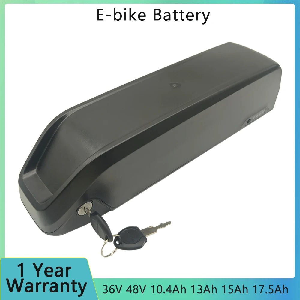 Reention DP - 5 Polly E - Bike Battery – 36V/48V 10.4Ah to 17.5Ah Down Tube Pack for Fat Tire E - Bikes - All Service